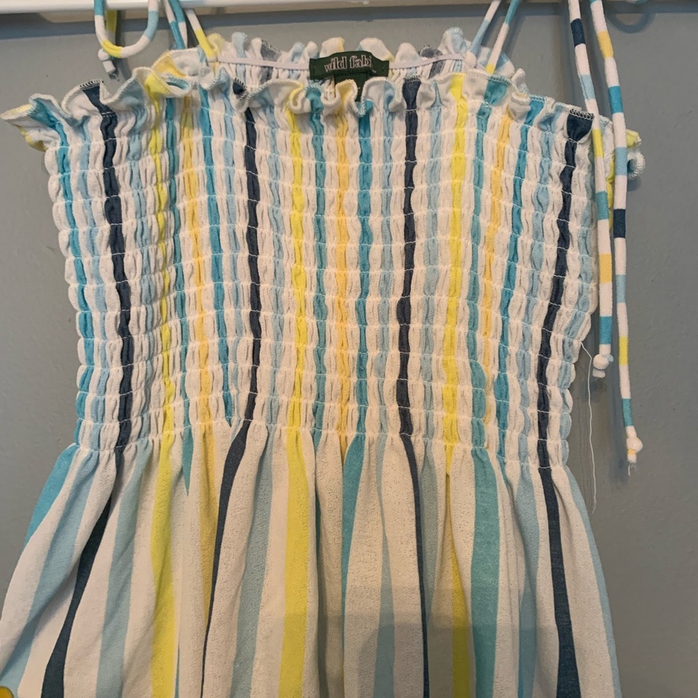 striped tube top with straps